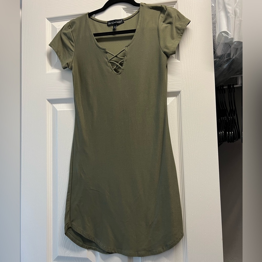 Super soft army green dress
